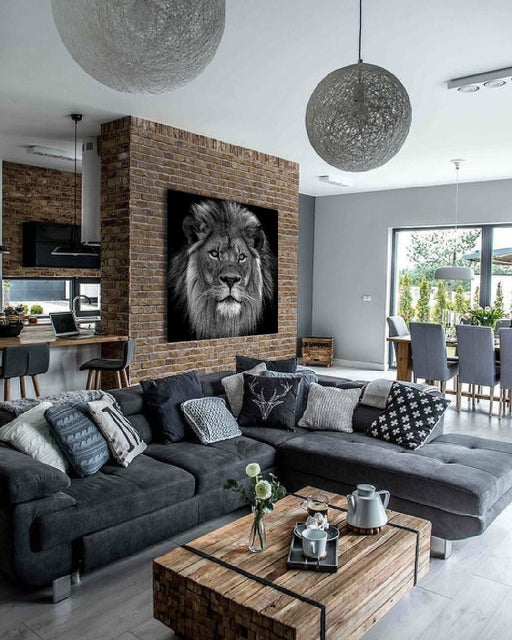 Xiart Lion black and white - ROUGH. interiors